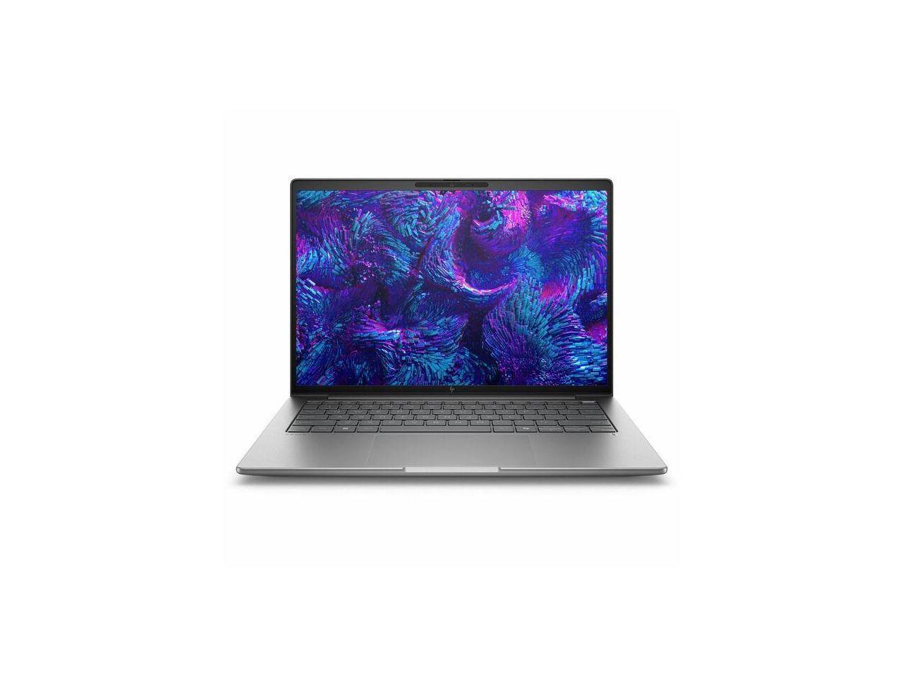 Front. HP - HP ZBook 8 G1i 14" - Intel Core Ultra 5 - 16 GB - 512 GB SSD - Windows 11 Pro - Intel Arc 140T GPU BP6N5UT#ABA - Silver.