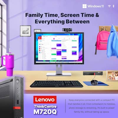Lenovo Refurbished Excellent ThinkCentre M720Q Mini PC, Intel Core Lenovo Refurbished Excellent ThinkCentre M720Q Mini PC, Intel Core