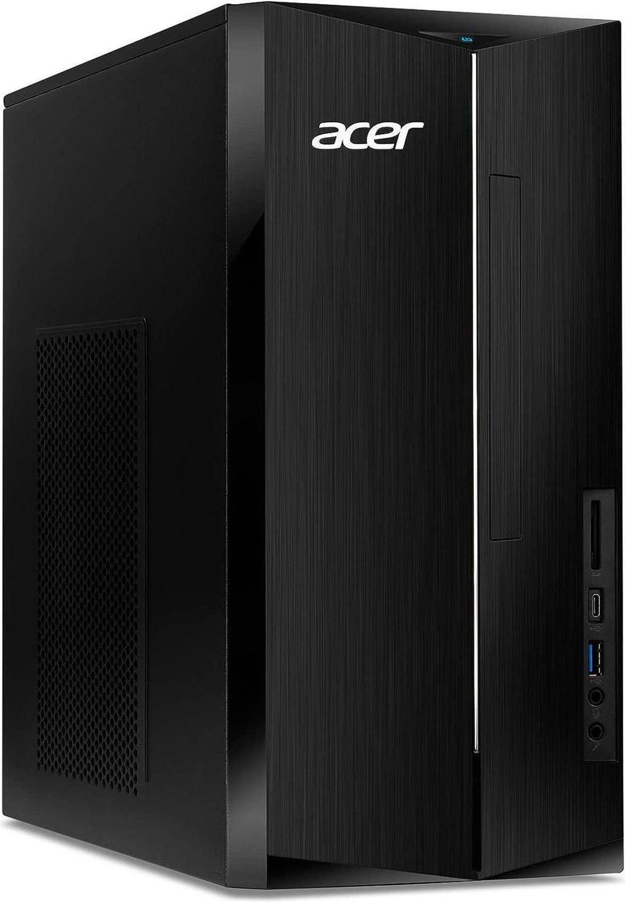 Angle. Acer - Aspire TC-1785-UC93 Desktop 8GB RAM 512GB SSD Intel Core i5-14400 10-Core 2.5GHz Windows 11 Home - Black.