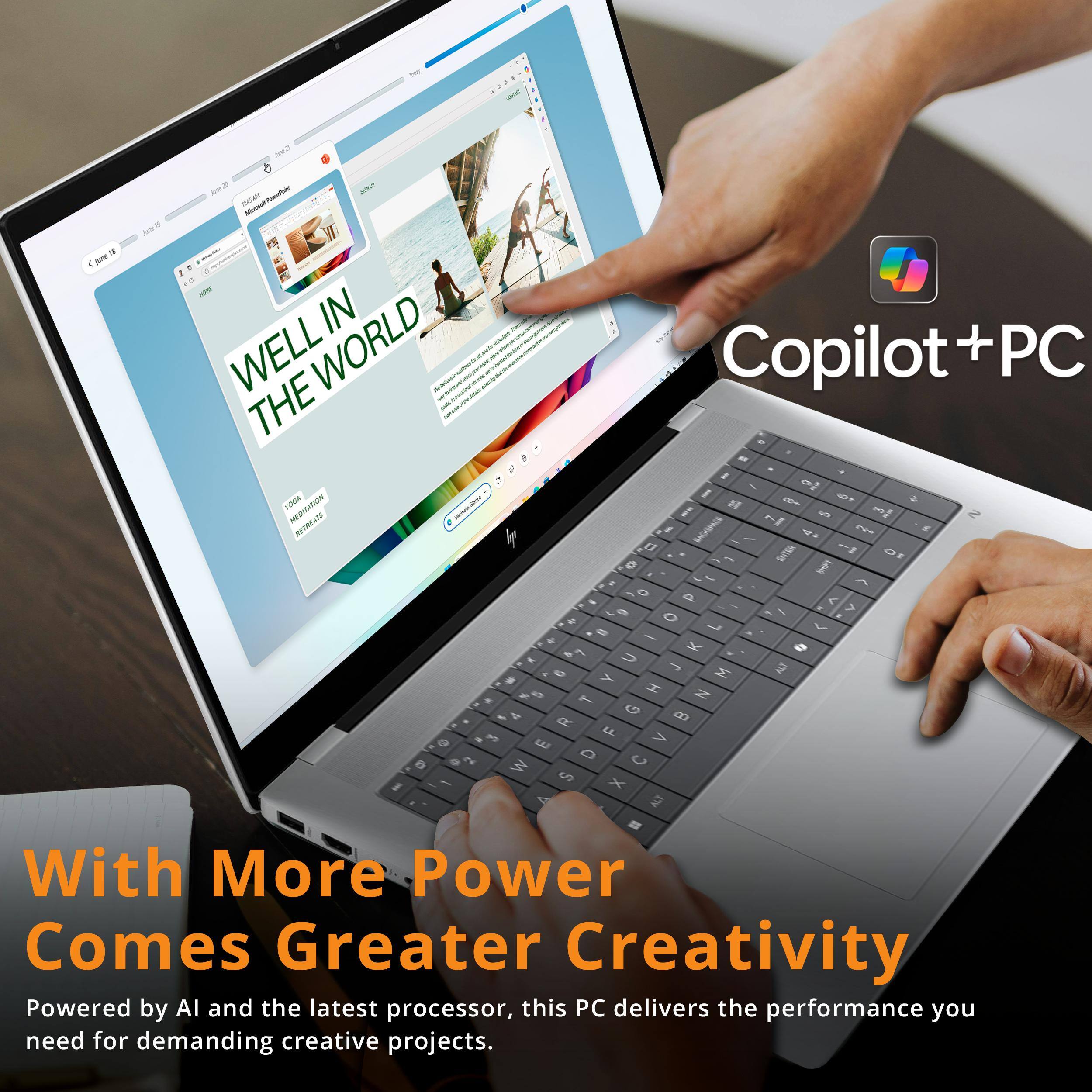 With More Power Comes Greater Creativity  
Powered by AI and the latest processor, this PC delivers the performance you need for demanding creative projects.