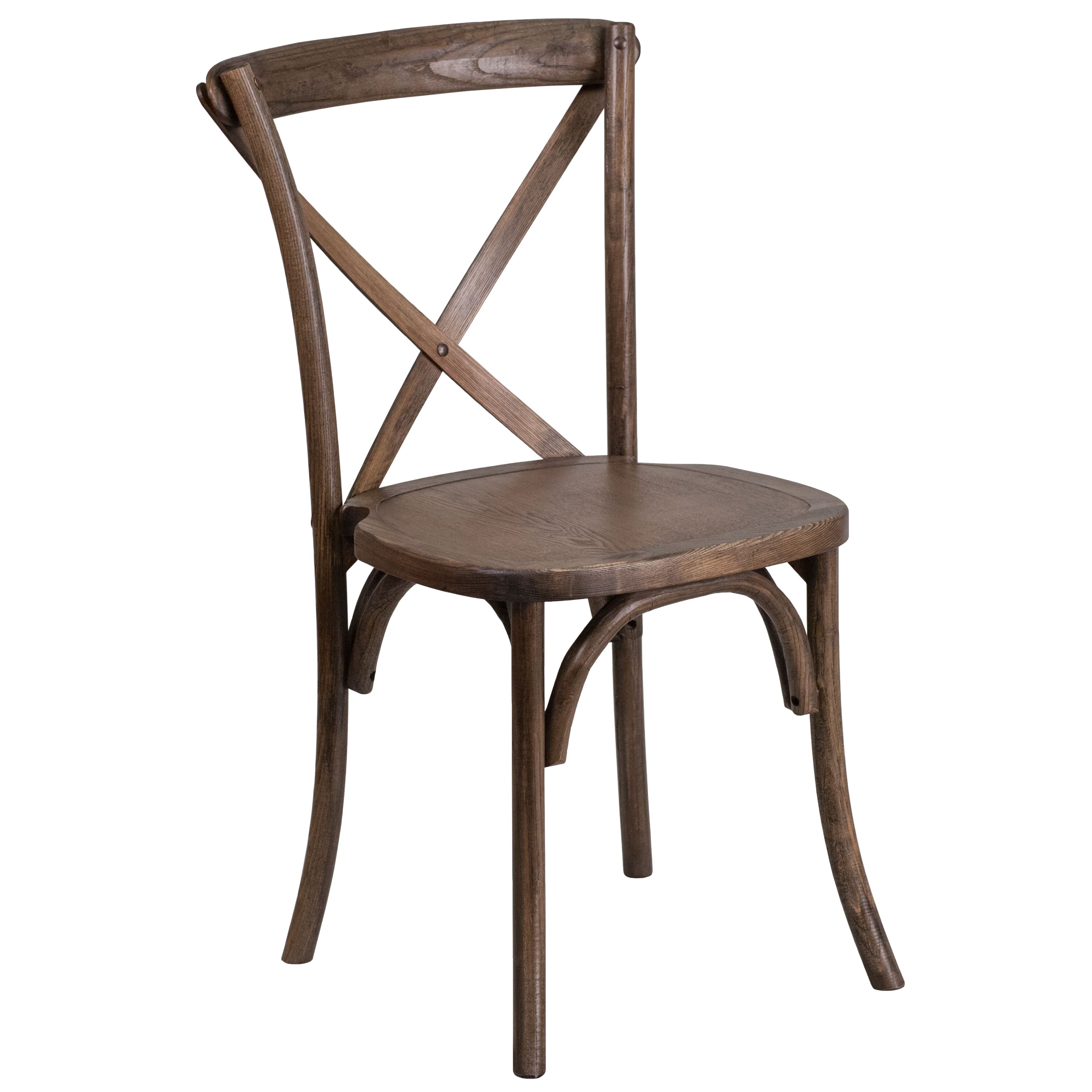 Alamont Home - Hercules Stackable Wood Cross Back Chair - Dining Room Seating - Early American