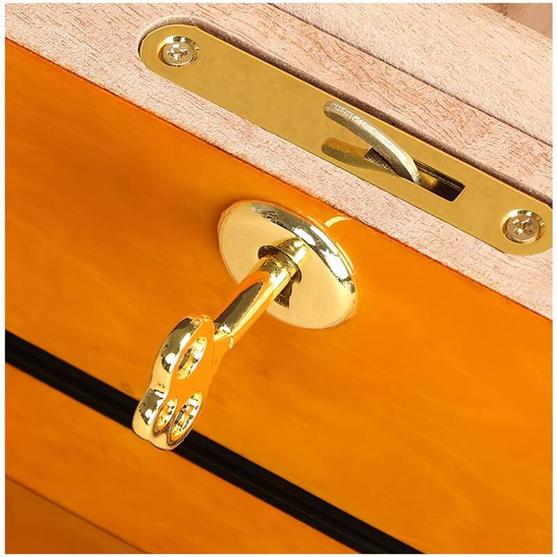 Alt View 4. Prestige - Genova Humidor Cigar Box - Hand Rubbed Lacquer High Gloss Finish.