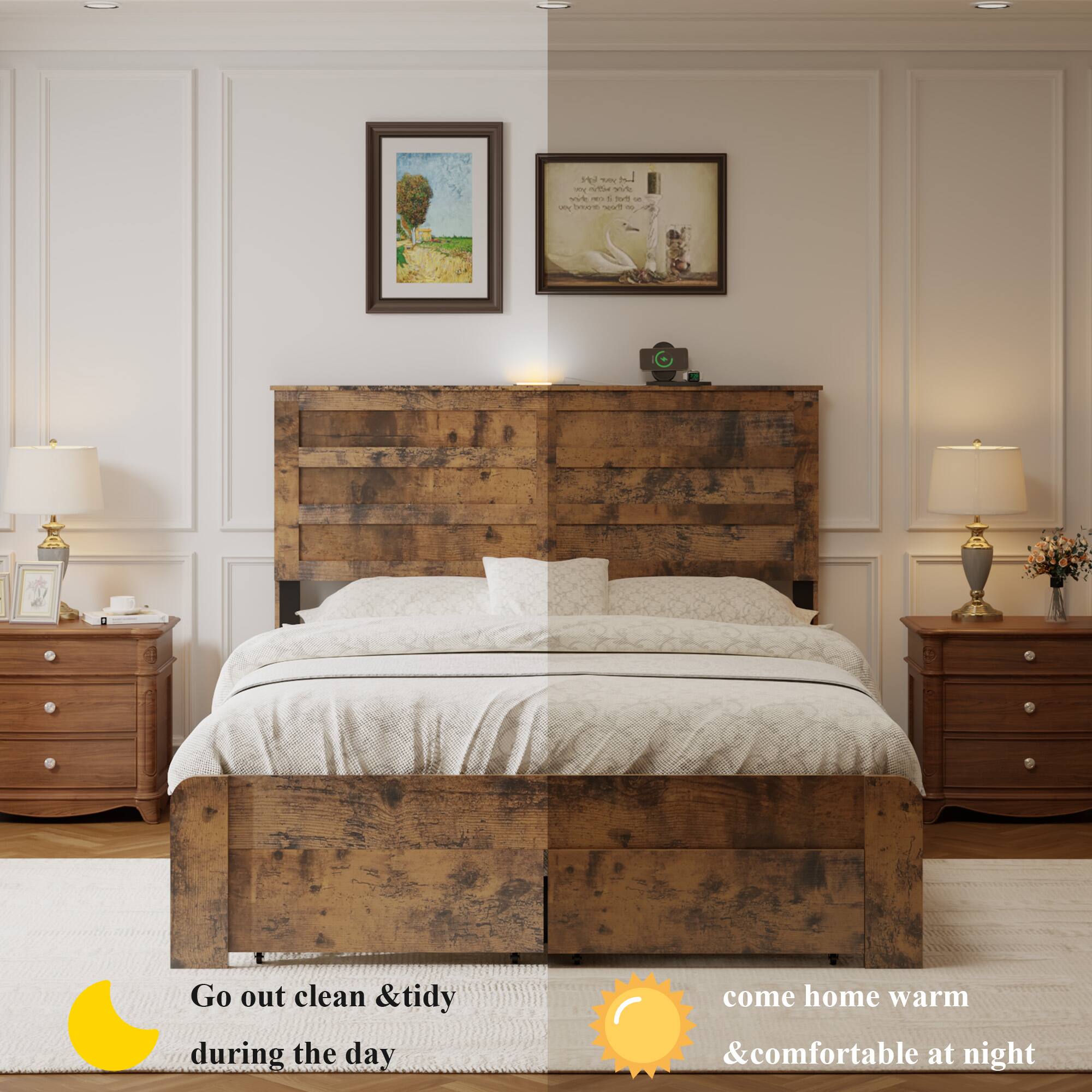 Go out clean & tidy during the day  
come home warm & comfortable at night