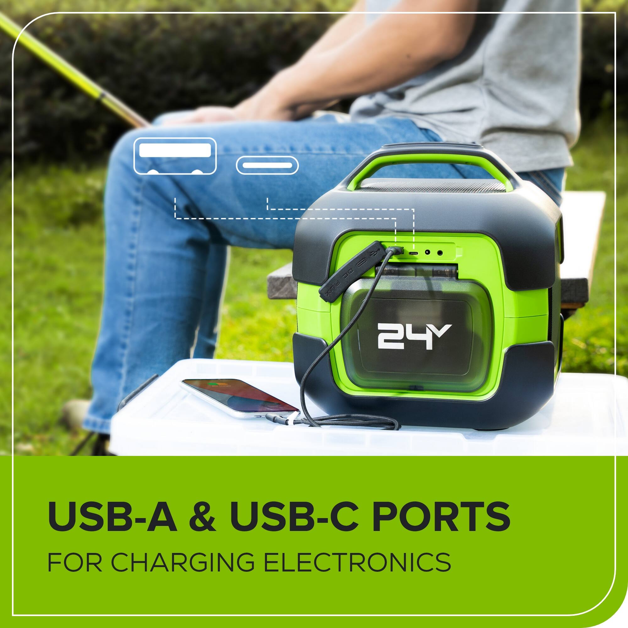 USB-A & USB-C PORTS FOR CHARGING ELECTRONICS