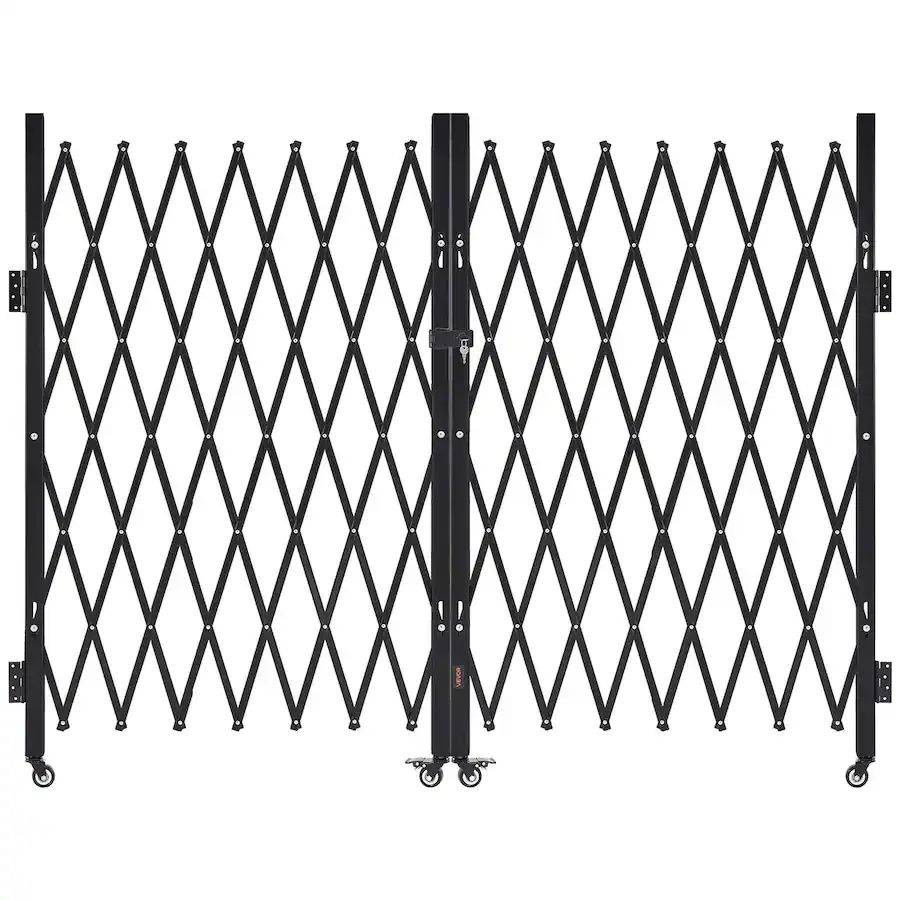 Sviel Gate Racking VEVOR Double Folding Security Gate, Lockable Scissor Gate with 360 ...