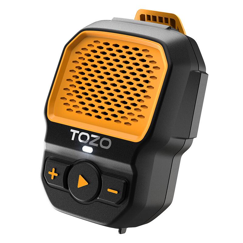 Alt View 5. TOZO - TOZO PM1 Wearable AI Bluetooth Speaker – Clip-On Design, 20-Hour Battery, IPX67 Waterproof, Built-In Mic - Yellow.