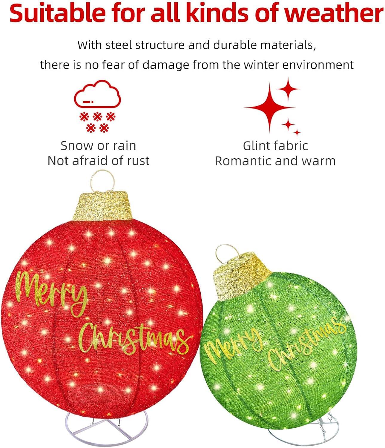 Suitable for all kinds of weather

With steel structure and durable materials, there is no fear of damage from the winter environment

Snow or rain Not afraid of rust

Glint fabric Romantic and warm

Merry Christmas