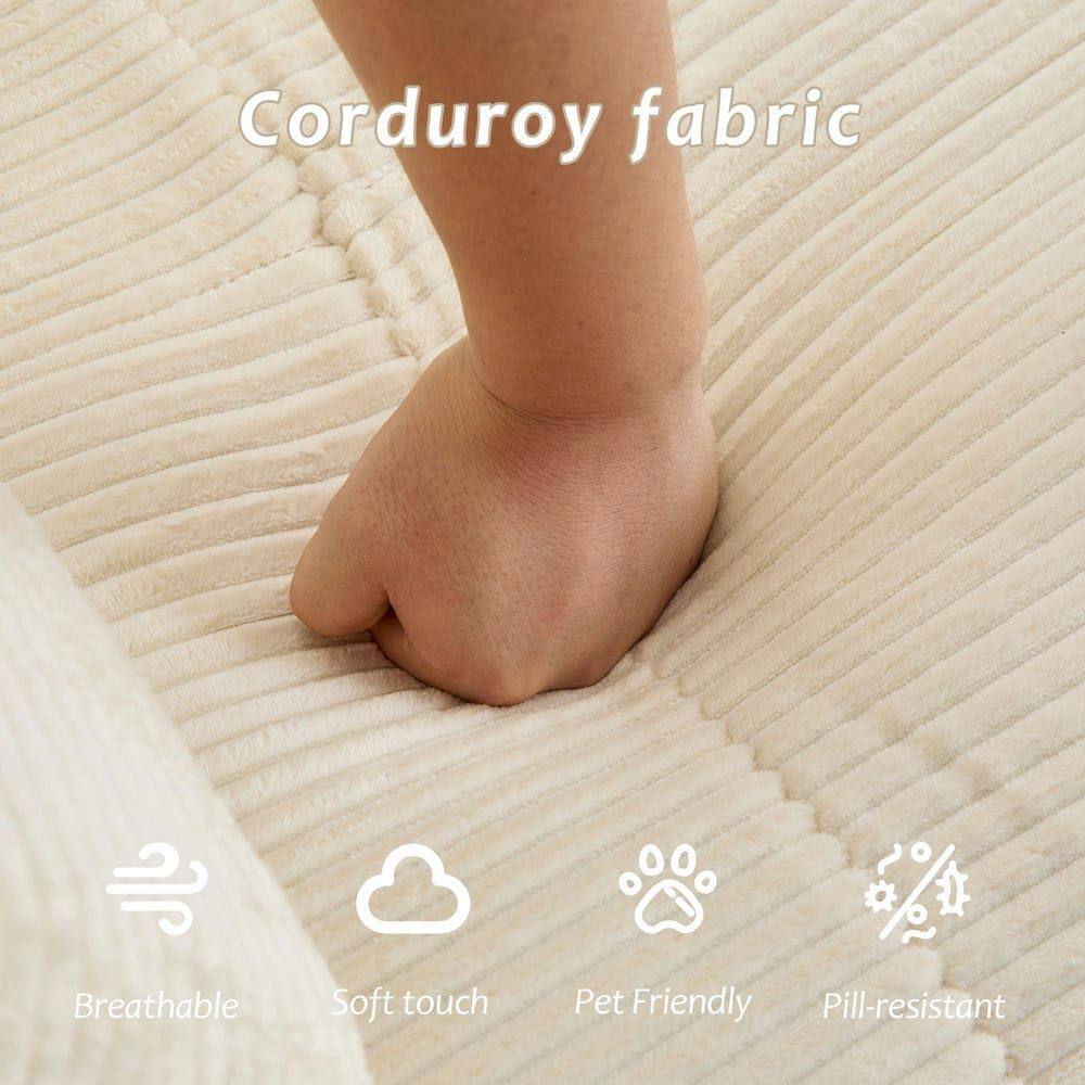 Corduroy fabric  
Breathable  
Soft touch  
Pet Friendly  
Pill-resistant