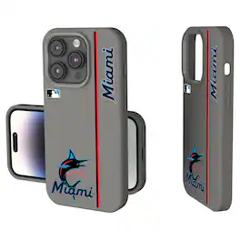 Keyscaper - MLB - Miami Marlins iPhone Soft Touch Case - 15 - Gray