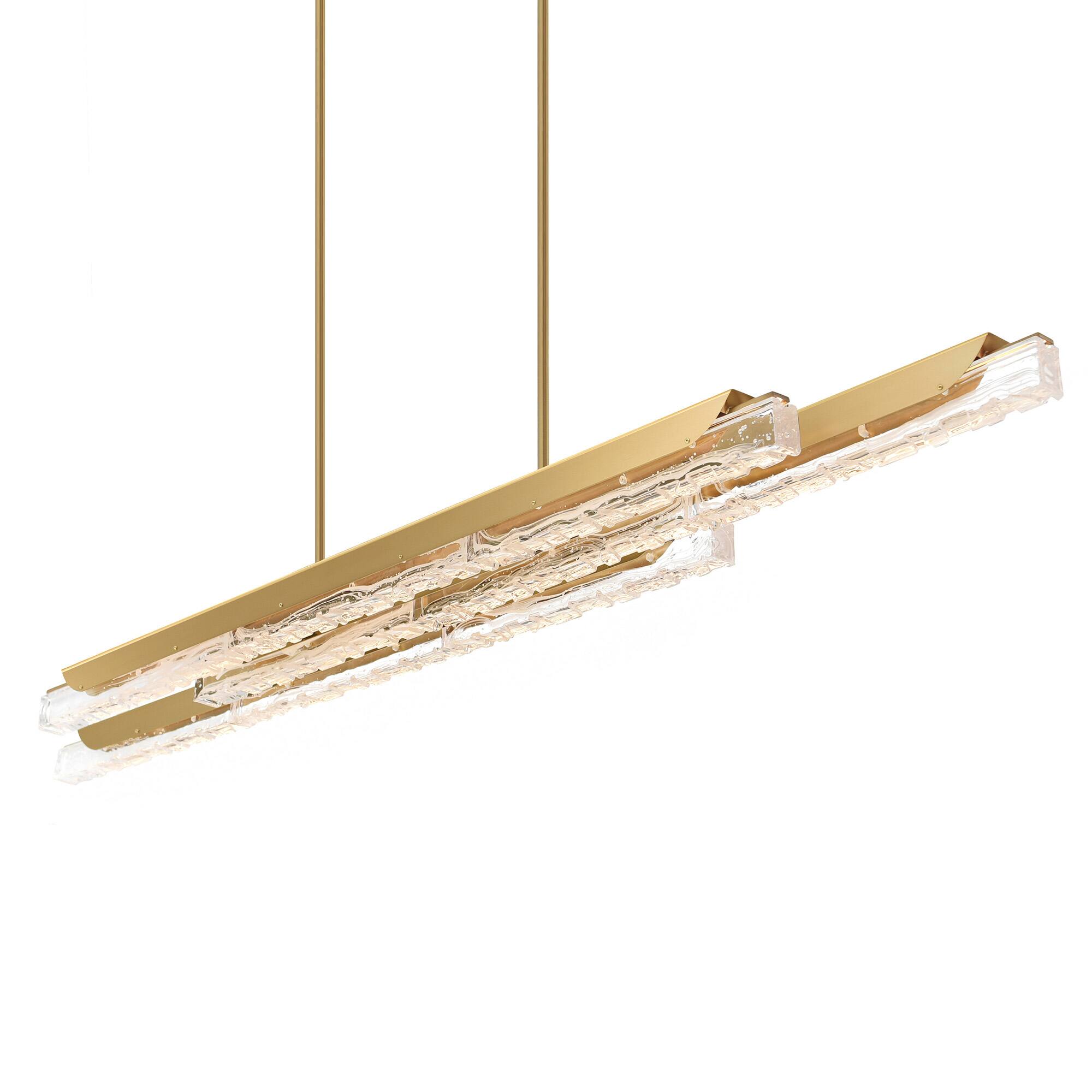 Angle. CWI Lighting - Valira Integrated LED Brass Chandelier - Brass.