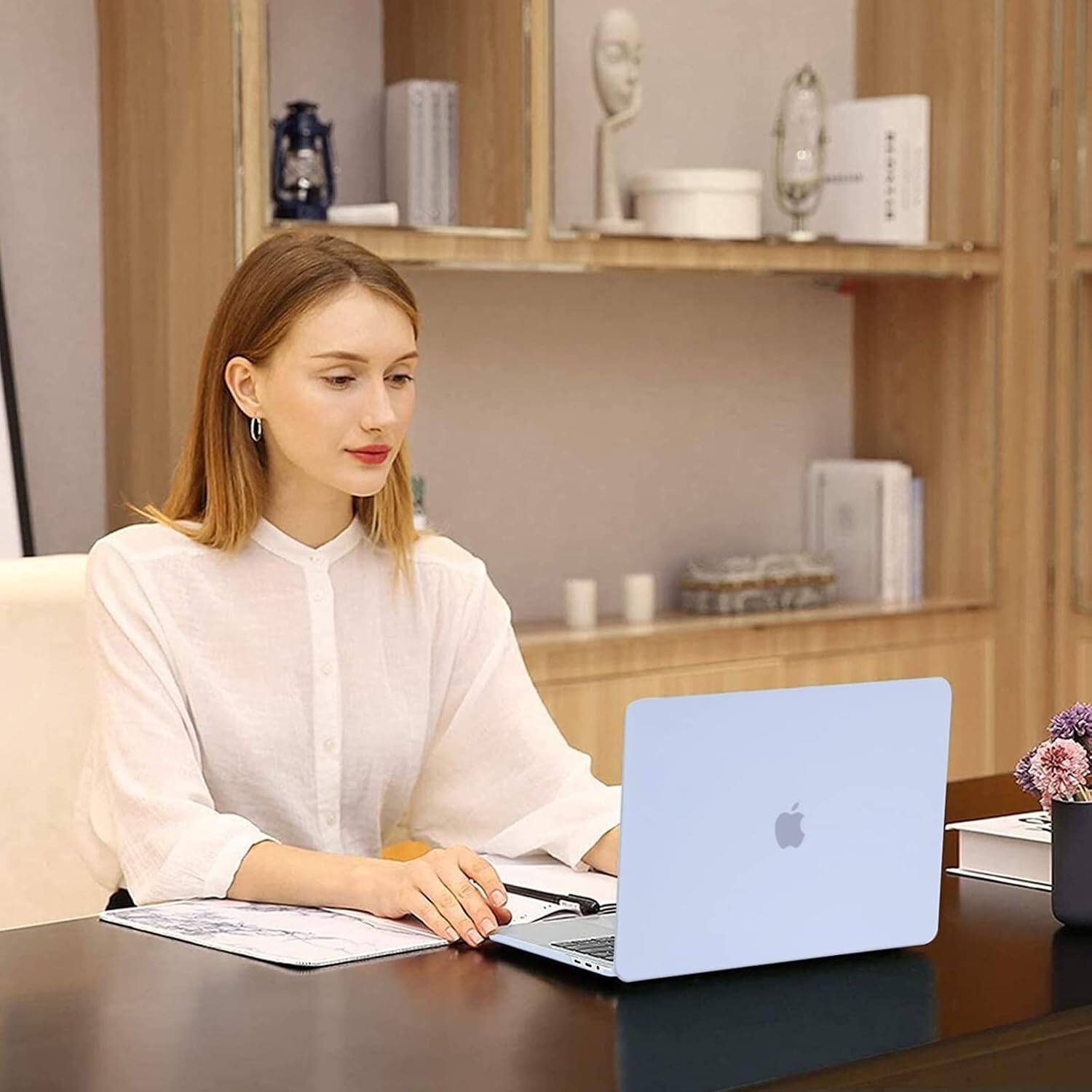 Alt View 2. mosiso - Hard Shell Case for 13-inch MacBook Pro 2016-2026 A2338 A2289 A2251 A2159 A1989 A1706 A1708 - Pastel Blue.