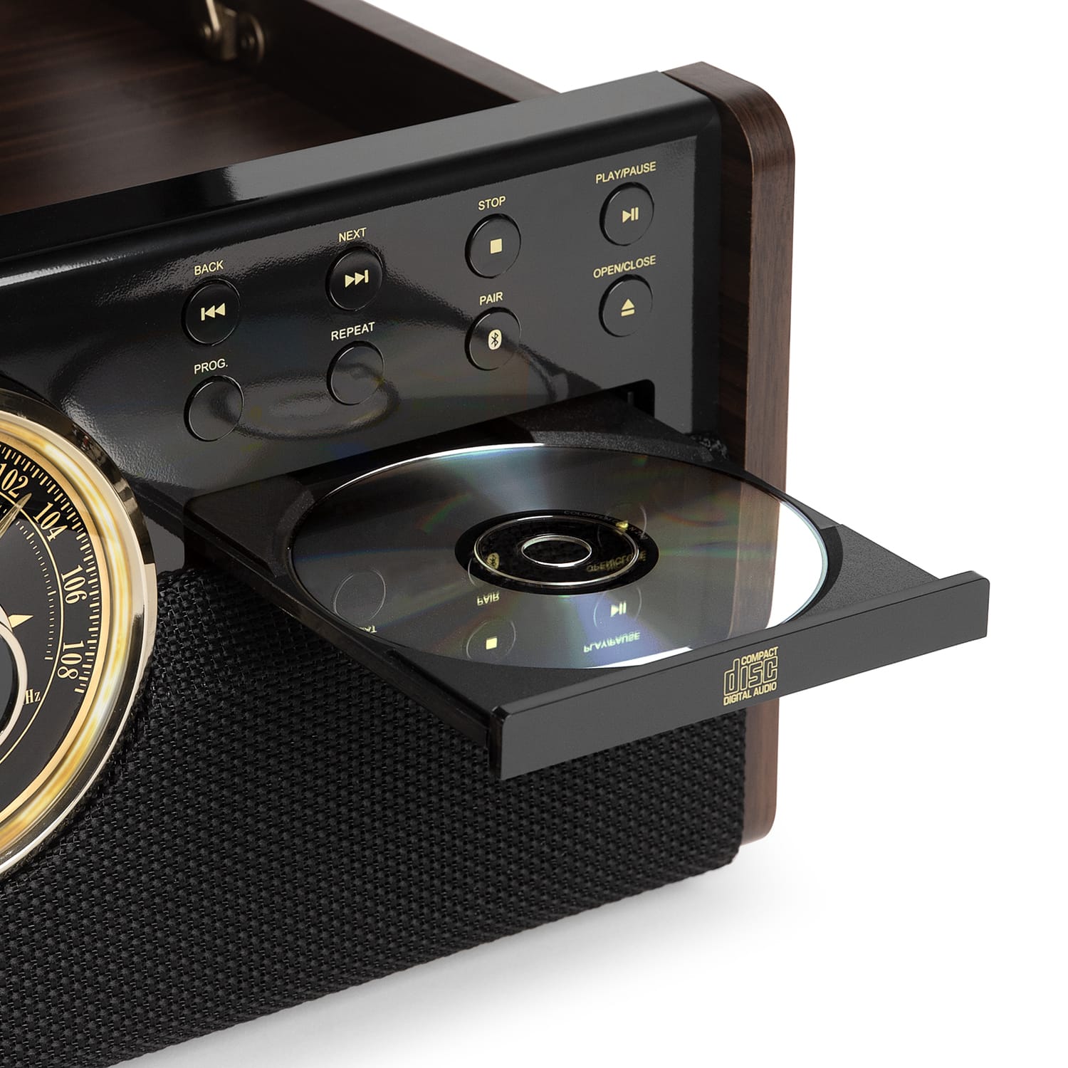 Alt View 15. Victrola - Empire Bluetooth 6-in-1 Record Player - Gold/Brown/Black.