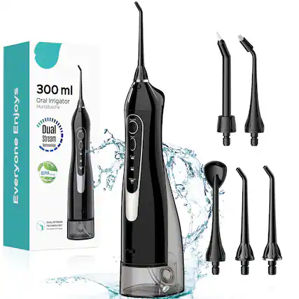Everyone Enjoys
300 ml Oral Irrigator Munddusche
Dual Stream Technology
BPA Free
Dual-Stream Technology
Munddusche