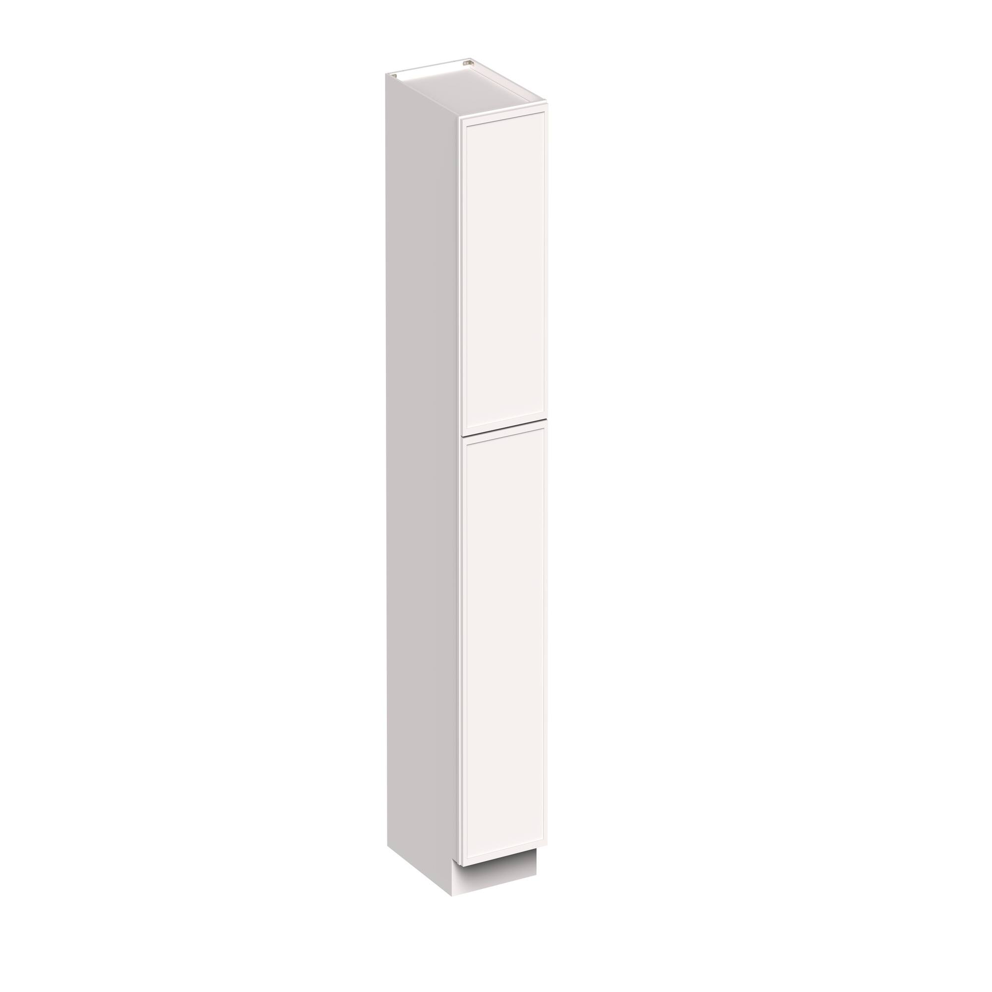 Angle. Boyel Living - 18-in W x 90-in H x 27-in D Slim Shaker RTA Kitchen Pantry Tall Cabinet with Soft-Close - Snow White.
