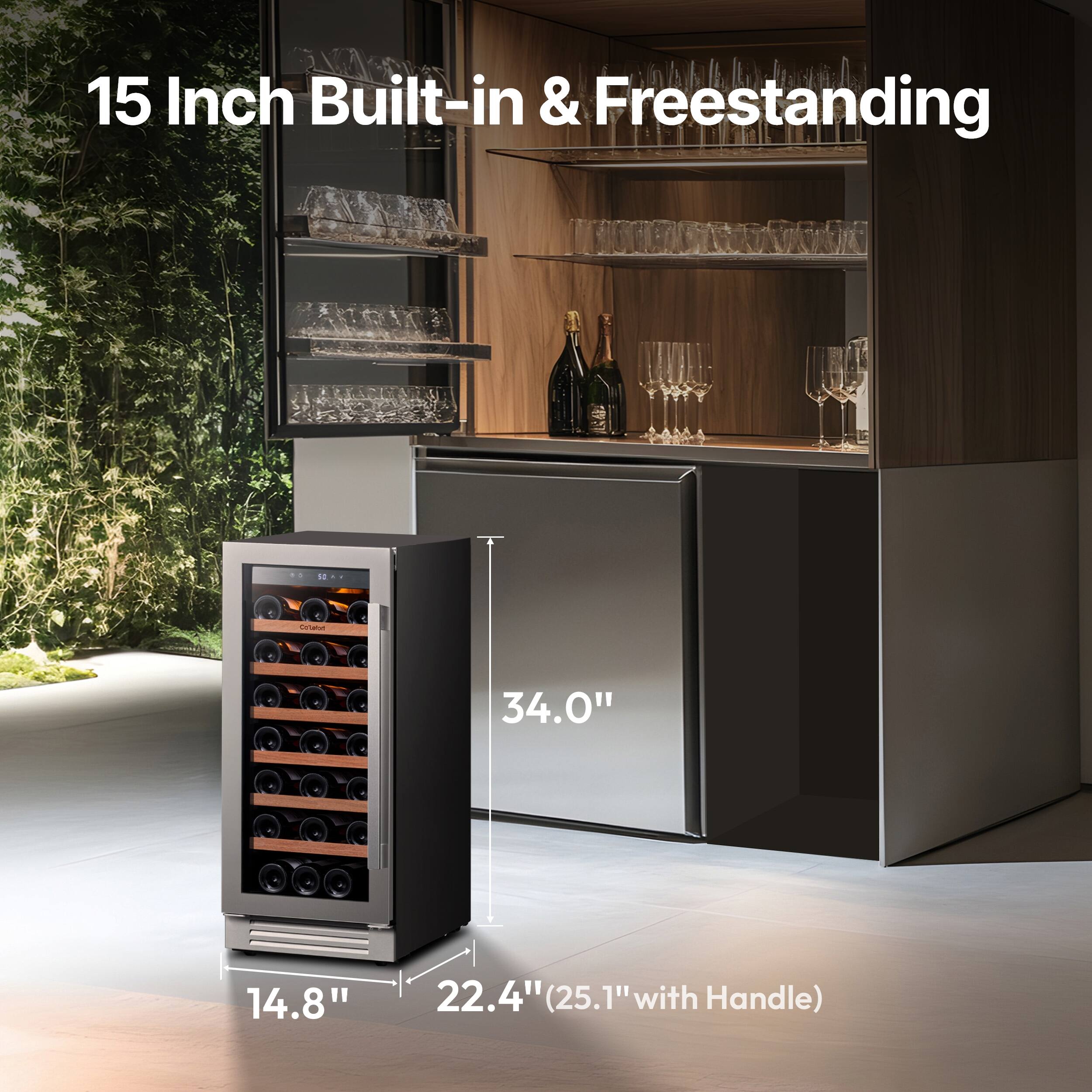 15 Inch Built-in & Freestanding

34.0"

14.8"

22.4" (25.1" with Handle)