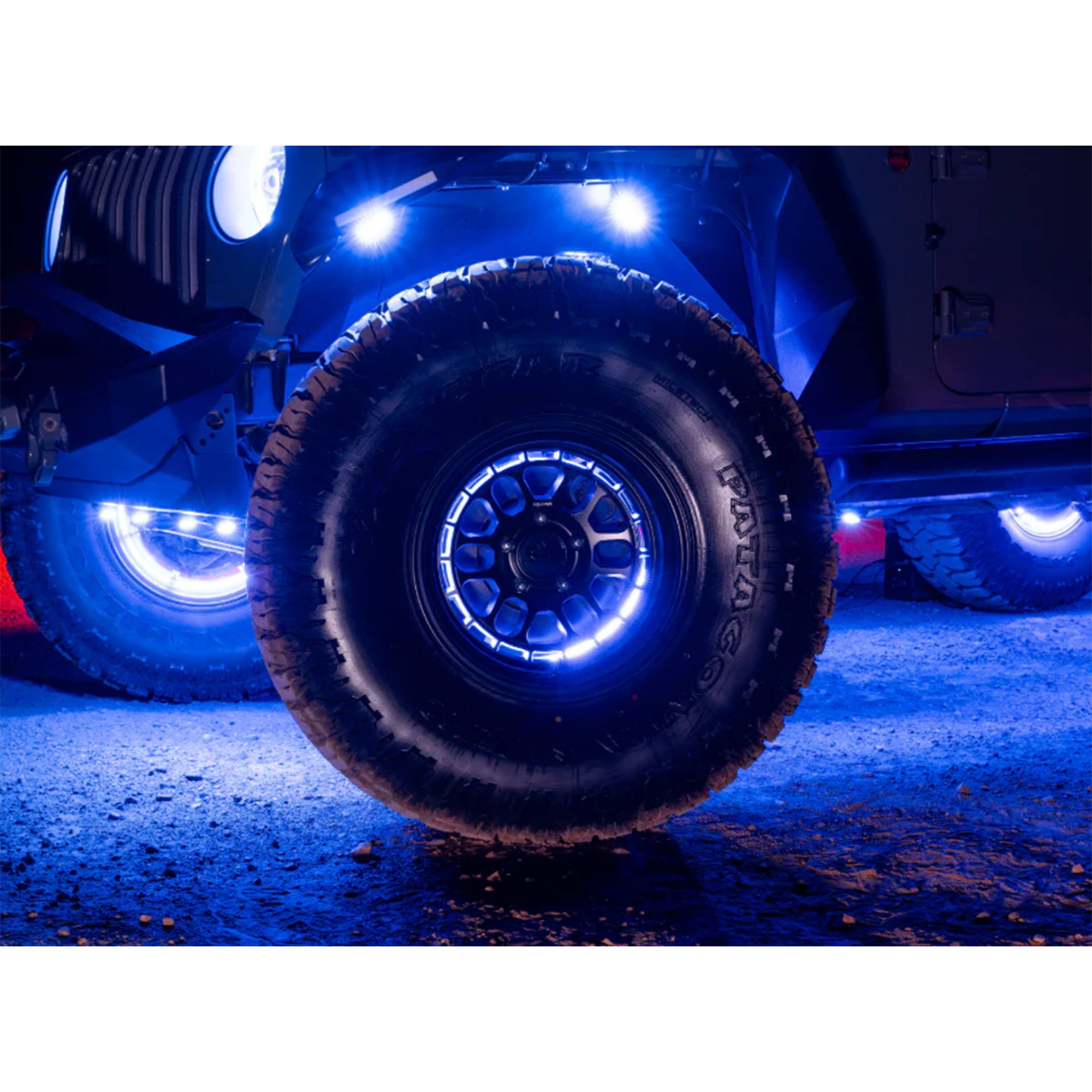 Alt View 15. Race Sport - COLORTRAIL 14-18” Adjustable RGBW LED Wheel Light Kit - Multi.