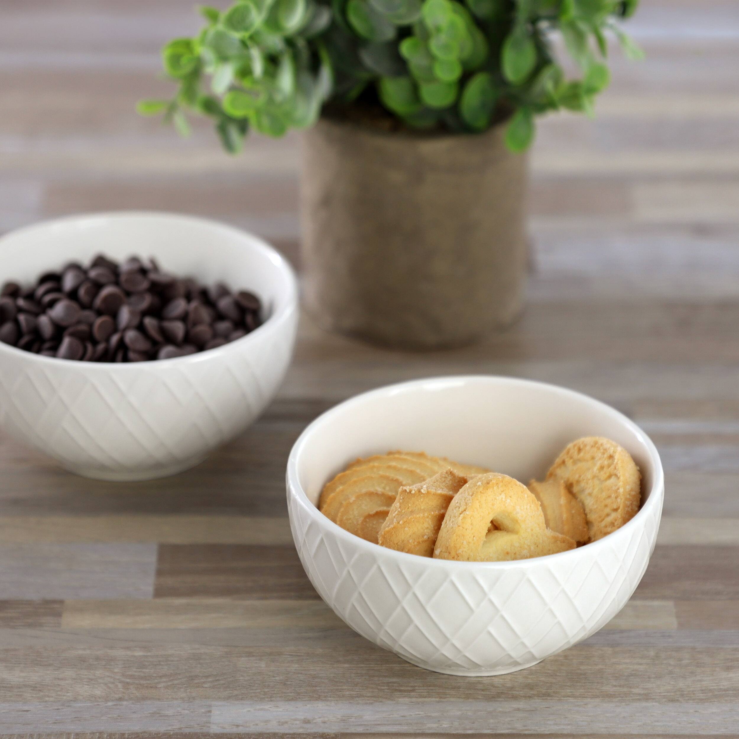 Alt View 2. Gibson - Gibson Home Great Essentials 2 Piece Fine Ceramic 4.5in Fruit Bowl Set in White - White.