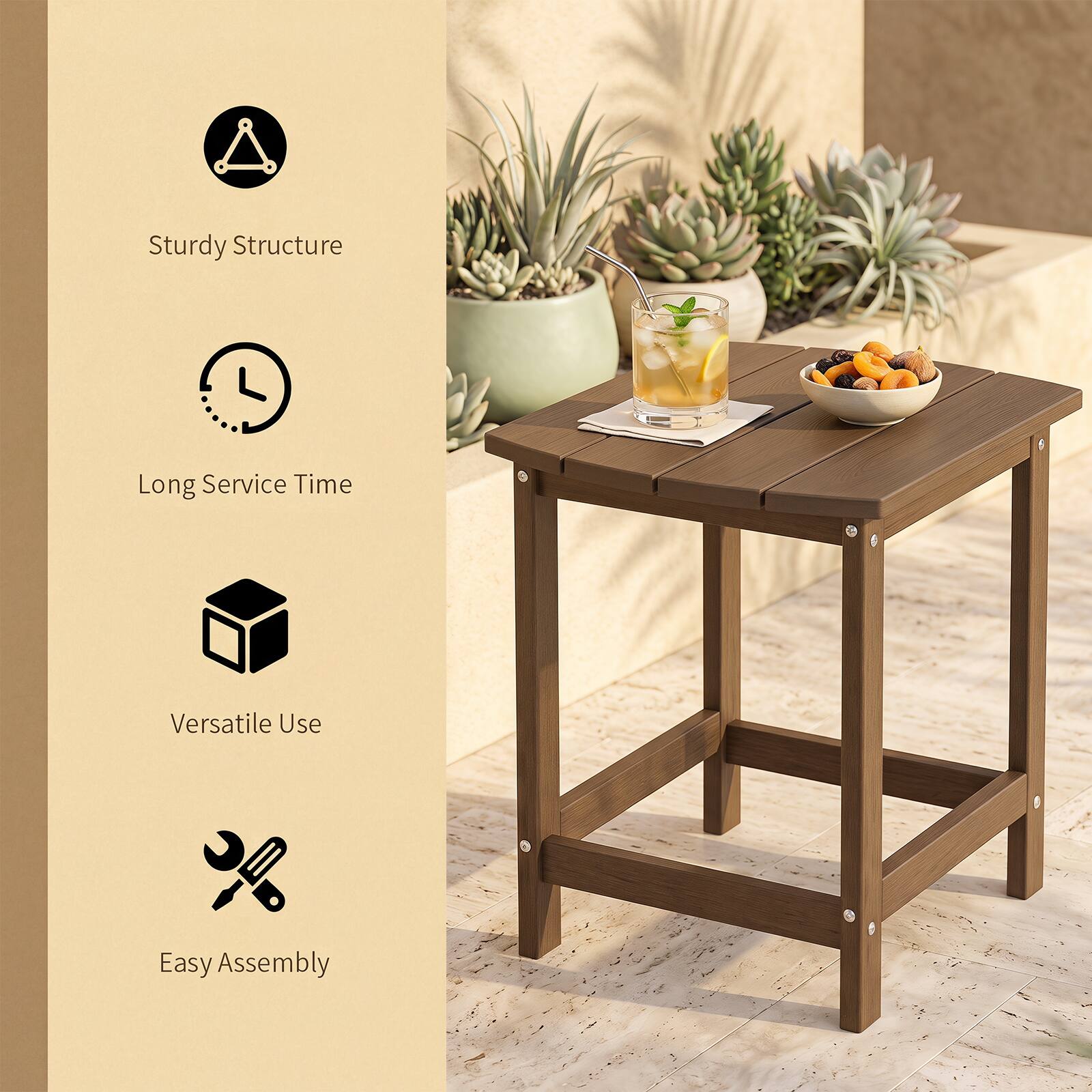 Sturdy Structure  
Long Service Time  
Versatile Use  
Easy Assembly