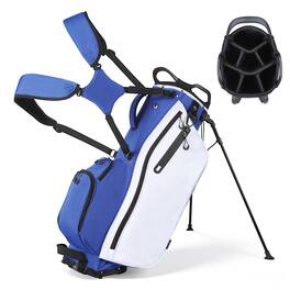 VEVOR - Golf Cart Bag, 7 Way Top Divider Organizer, Club Stand Bag with Full-length Divider, Handles, Dual Support Legs - Blue