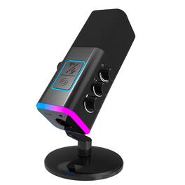 Cluzine - RGB Gaming USB Condenser Microphone, with Independent Knobs, for PC Streaming & Gaming