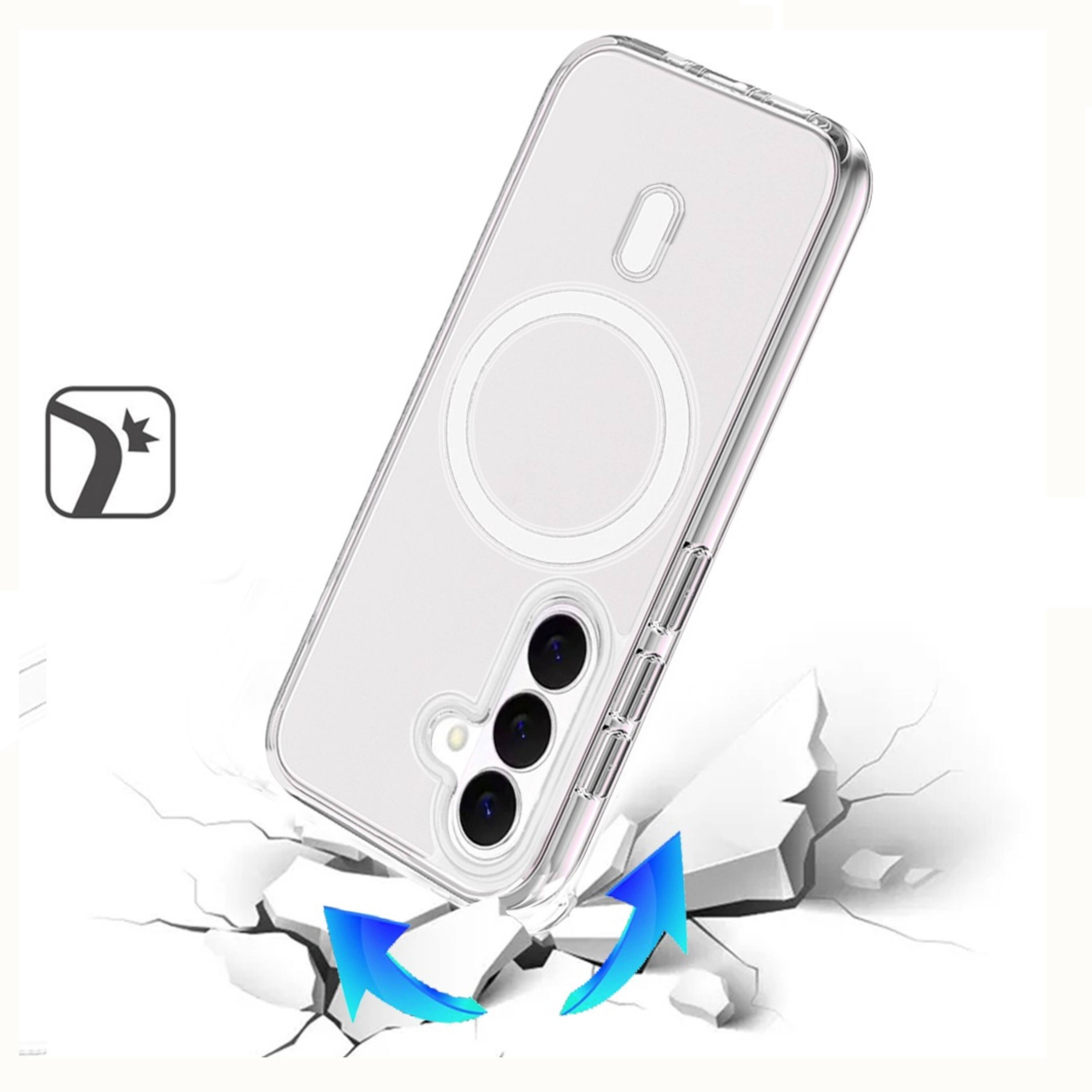 Left. Kitcheniva - Shockproof Translucent Protective Cover With Tempered Glass For Samsung S26 Plus Smoke - Smoke.