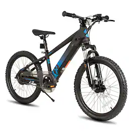 JOYSTAR - Glidex 20 Inch Kids Electric Bike for Boys Girls Ages 6+, 15.5MPH Max Speed Electric Bicycle - Black
