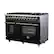 Angle. Forno Appliances - Massimo 6.58 Cu. Ft. Freestanding Double Oven Dual Fuel True Convection Range with Air Fryer Basket - Black.