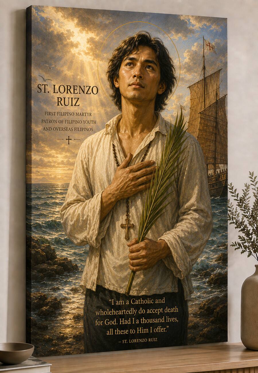 FC Design Large Saint Lorenzo Ruiz Martyr Wall Art Canvas Print 24x36 ...