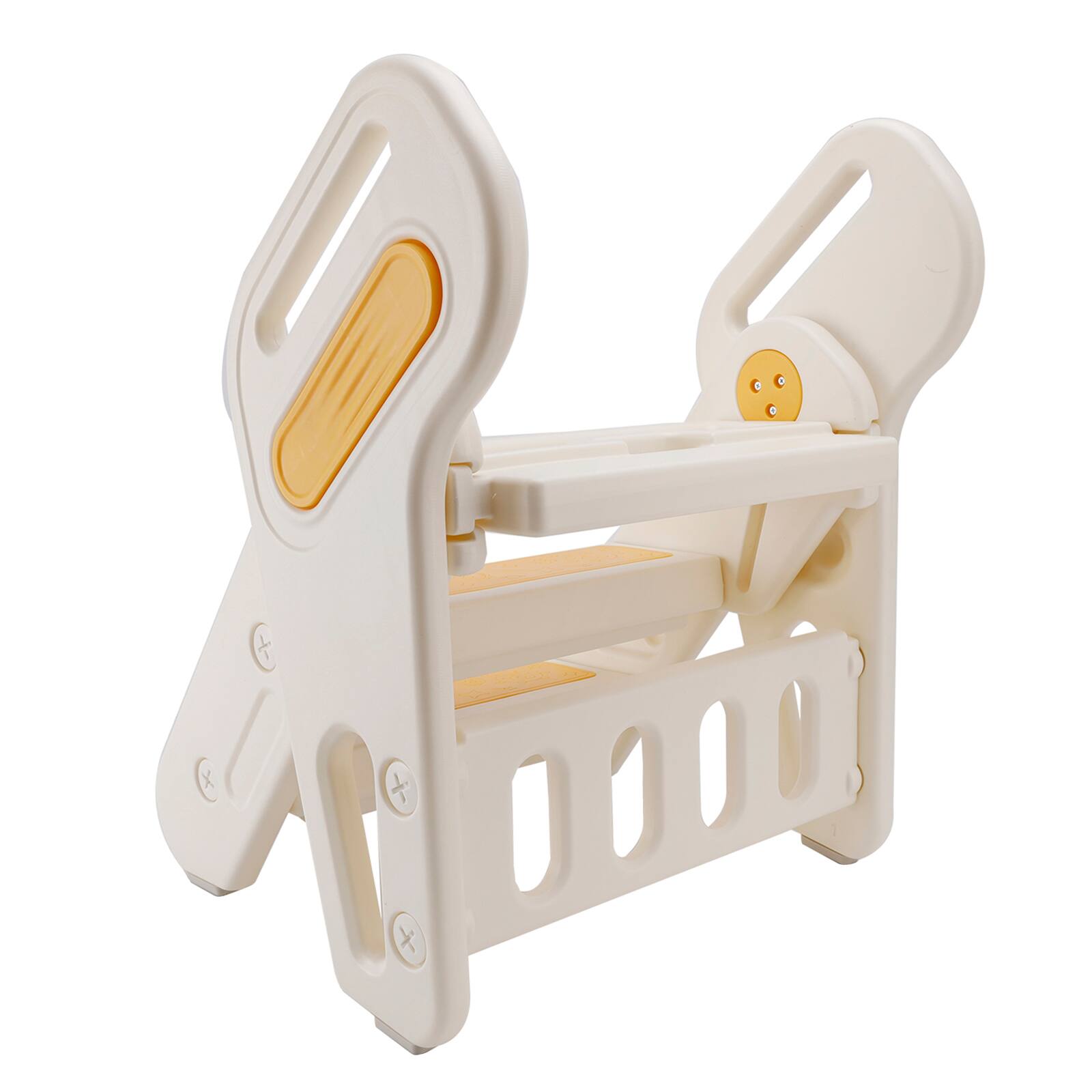 Alt View 7. Topteng - Smart Sensor Light Foldable Step Stool for Kids - 3-to-2 Step Adjustable Ladder with Auto Lighting, for Bathroom Sink.