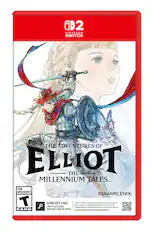0D2 NINTENDO SWITCH. THE ADVENTURES OF ELLIOT THE MILLENNIUM TALES™ TEEN ADOLESCENTS SQUARE ENIX. GAME-KEY CARD CARTE CLÉ DE JEU TARJETA LLAVE DE JUEGO Le jeu requiert une téléchargement via internet de 16 Go. jeu requiere una descarga de 16 GB a través de internet. Go. back. ESRB support.nintendo.com/switch2/gamekeycard