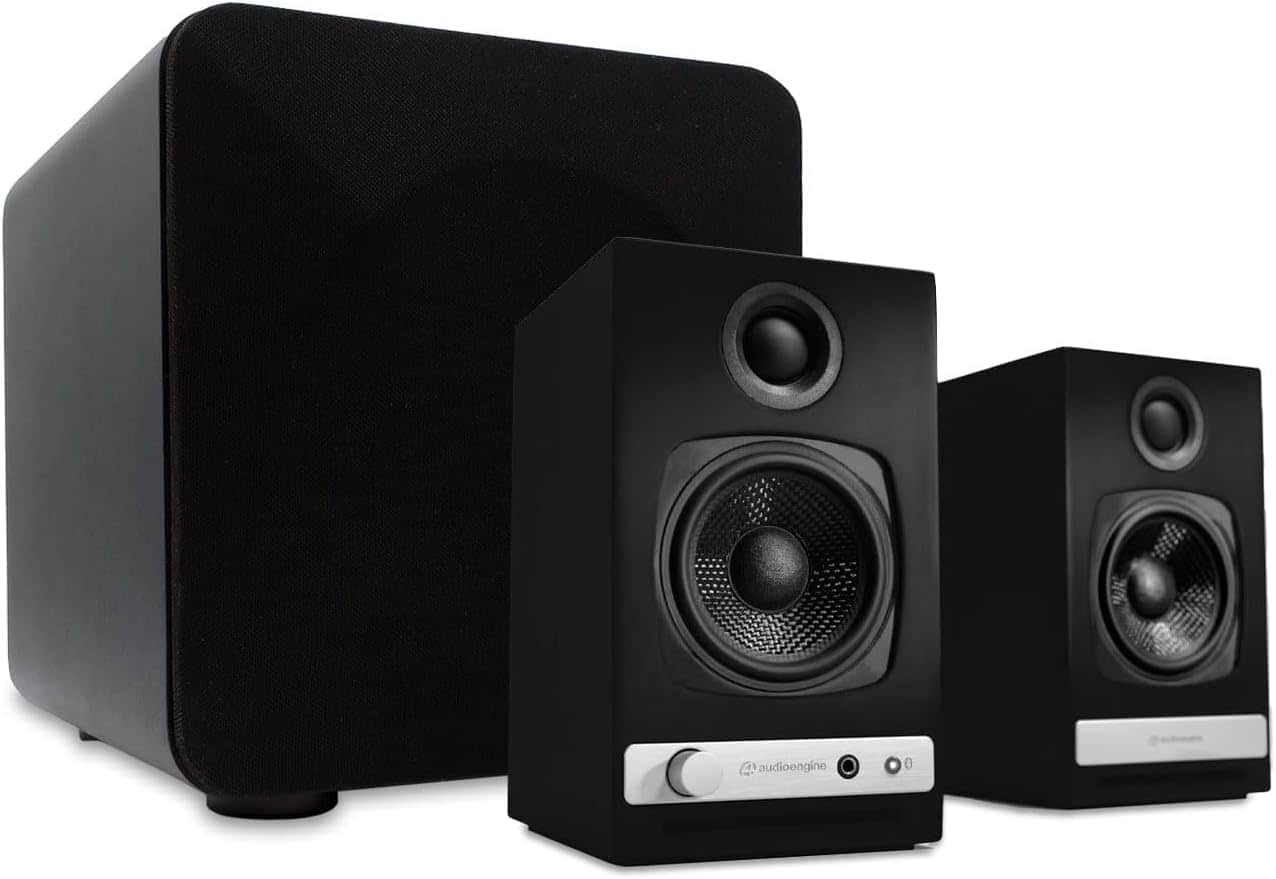 Audioengine - HD3 Next Gen Home Music System & S6 Powered Subwoofer - Black