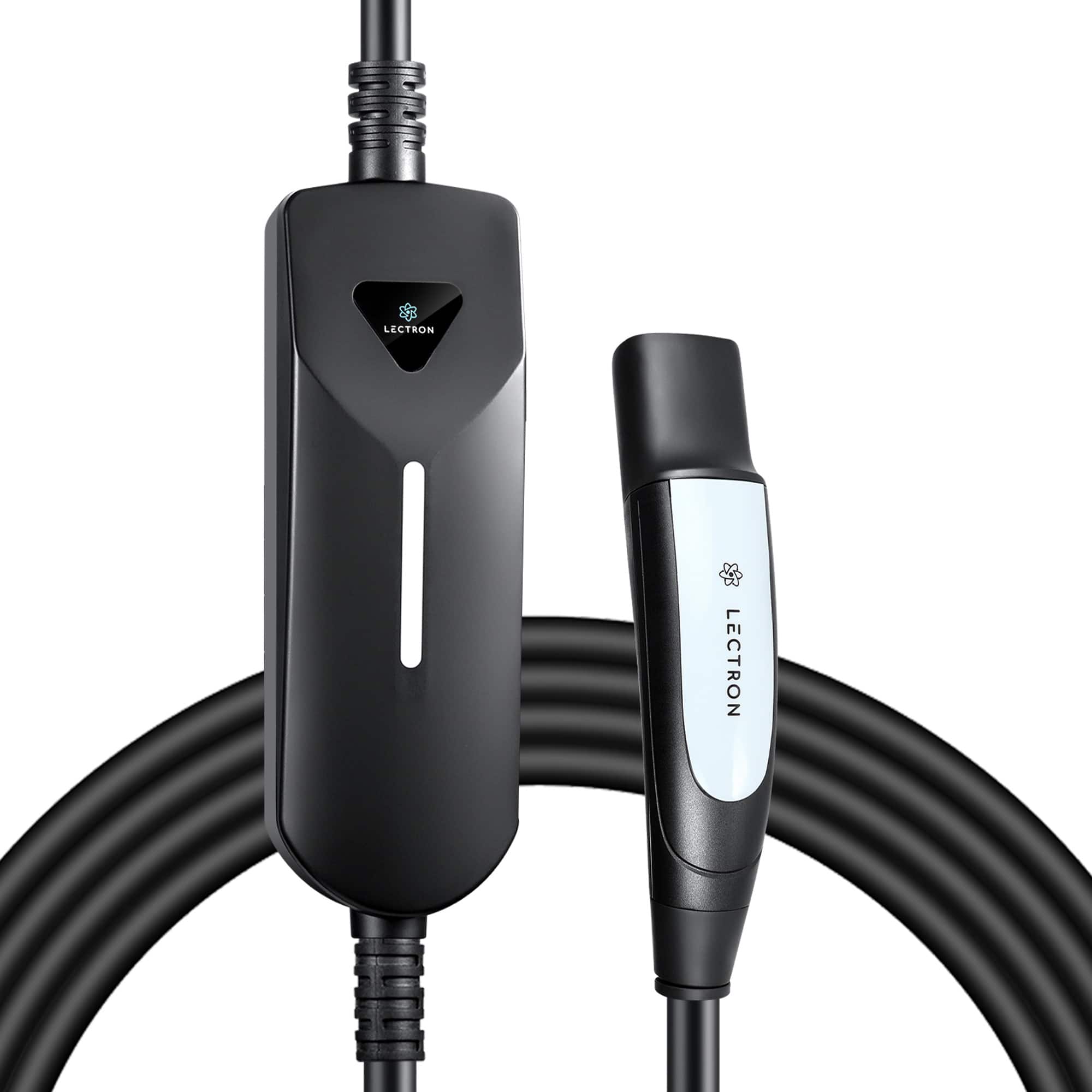 Lectron - Tesla NACS Level 1/2 NEMA 14-50/5-15 Portable Electric Vehicle (EV) Charging Station-up to 40A - Black - Front_Zoom