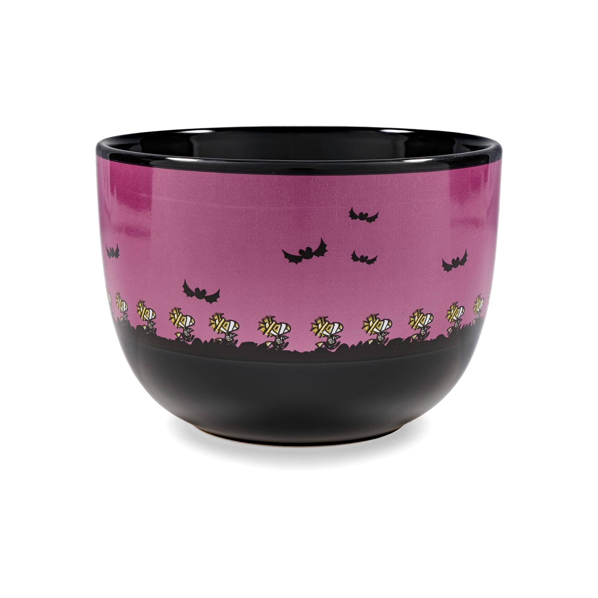 Alt View 1. Silver Buffalo - Peanuts Halloween Mummy Snoopy and Woodstock Ceramic Soup Mug | Holds 24 Ounces - Purple.