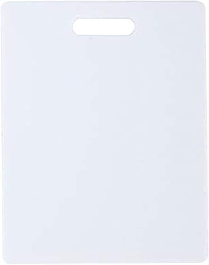 PARKER SLATER - Farberware Plastic Cutting Board – Reversible, White, Dishwasher Safe