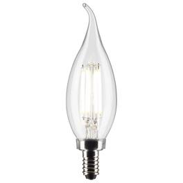 SATCO - CA10 (Flame Tip) E12 (Candelabra) Filament LED Bulb Soft White 40 Watt Equivalence 2 pk