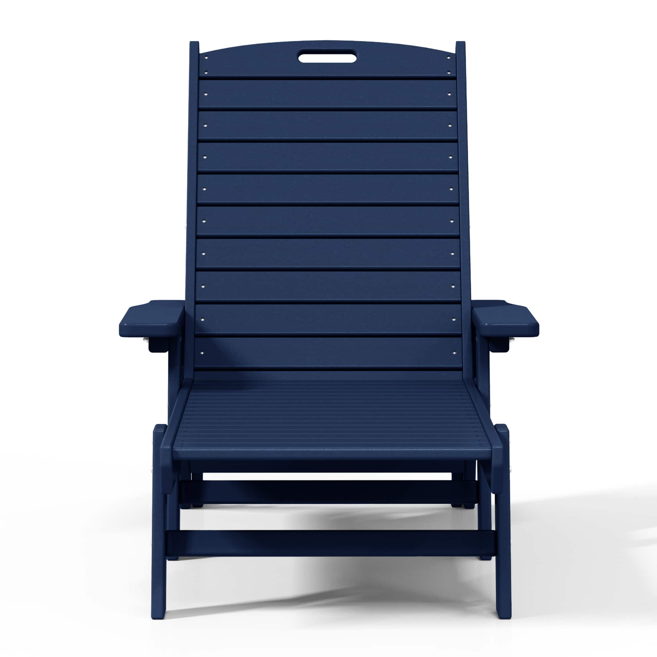 WestinTrends - Malibu Poly Reclining Chaise Lounge - Navy Blue