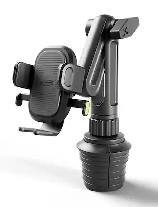 Front. Bracketron - Bracketron TripGrip Cup Holder Mount – Adjustable Holder with One-Button Release and Expandable Base - Black.