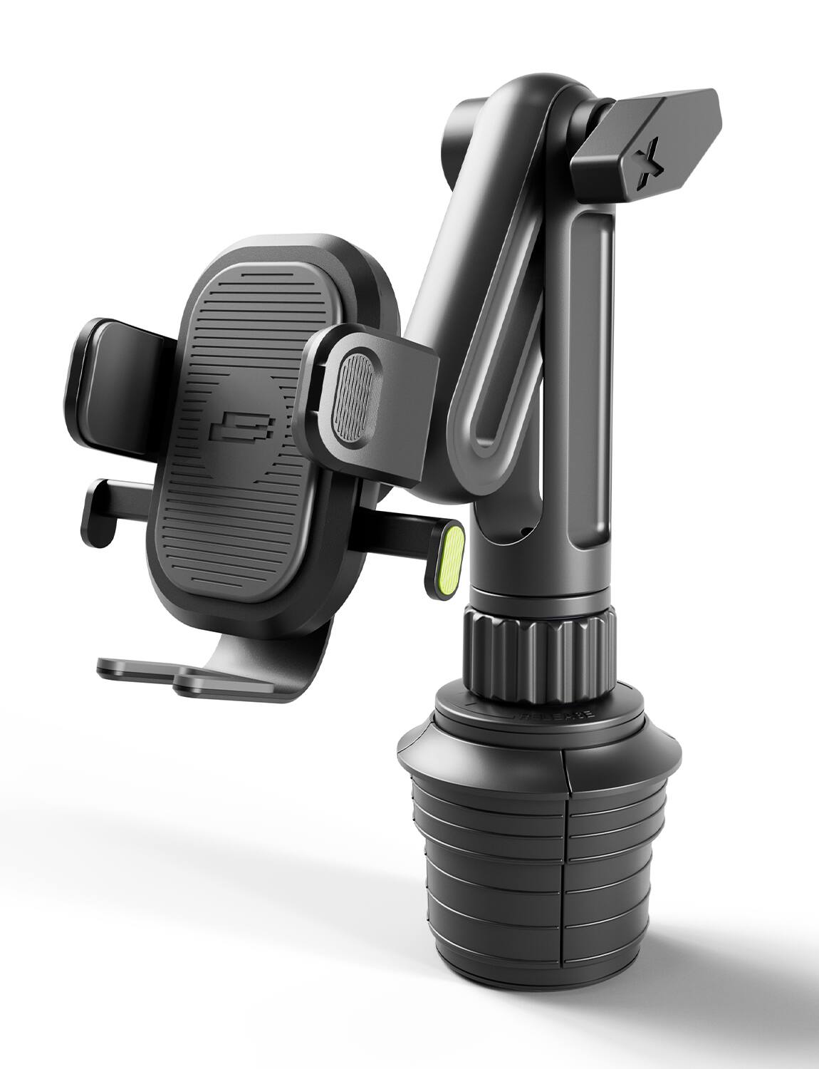 Front. Bracketron - Bracketron TripGrip Cup Holder Mount – Adjustable Holder with One-Button Release and Expandable Base - Black.