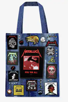 PopMarket - Metallica - Rocksax - Metallica - Battle Bag - 16 X 16 Soft Polyester Bag with Web Handles - Multicolor