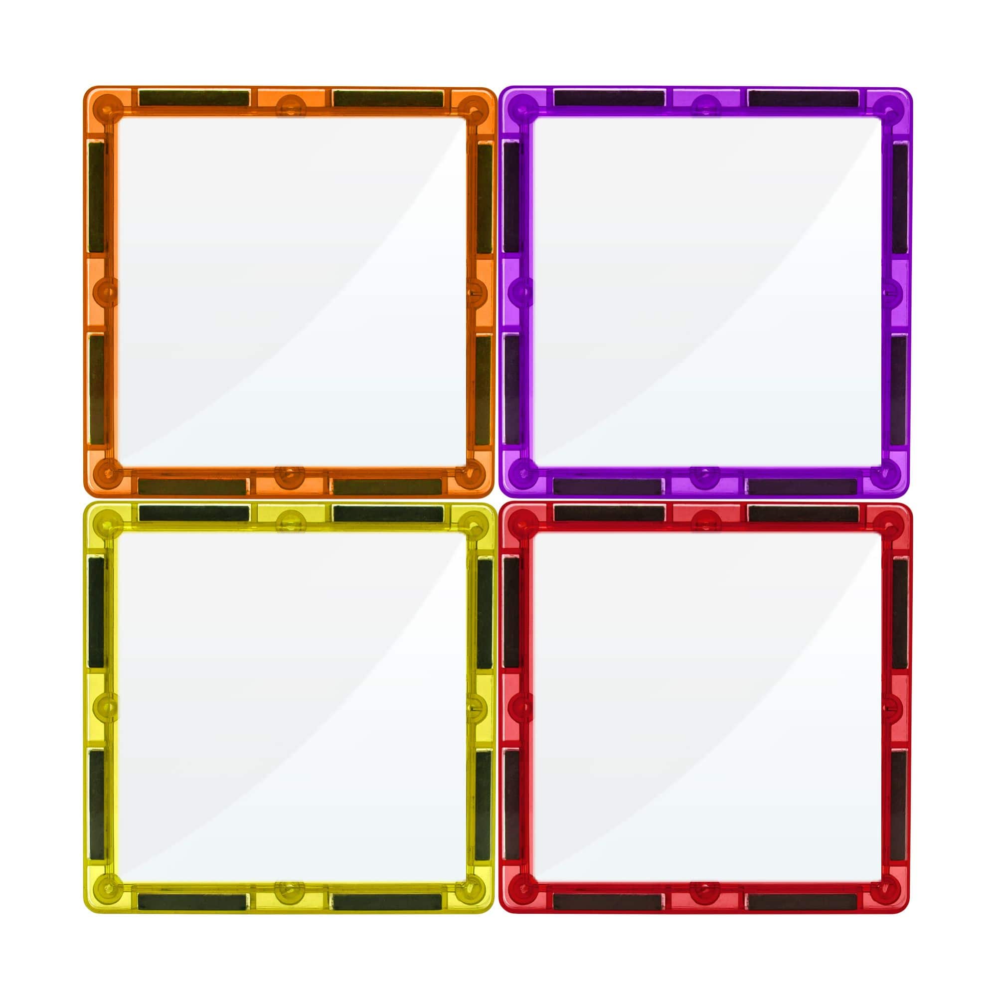 PicassoTiles - PICASSO-TILES 12 PC Mirror, Magnetic Tiles, Building Blocks, STEM Toys for Kids 3+ Set