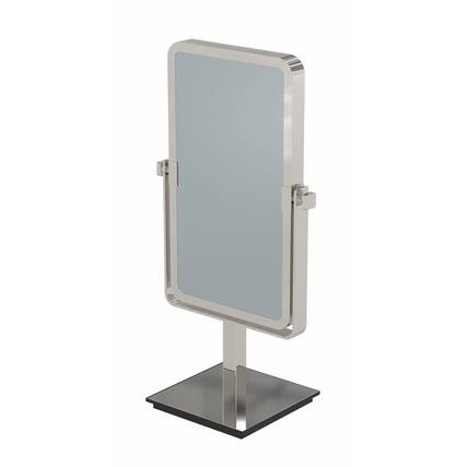 Front. Aptations - Aptations Rectangular Standing Mirror (10" x 6") - 1X & 3X Magnification - Polished Nickel.