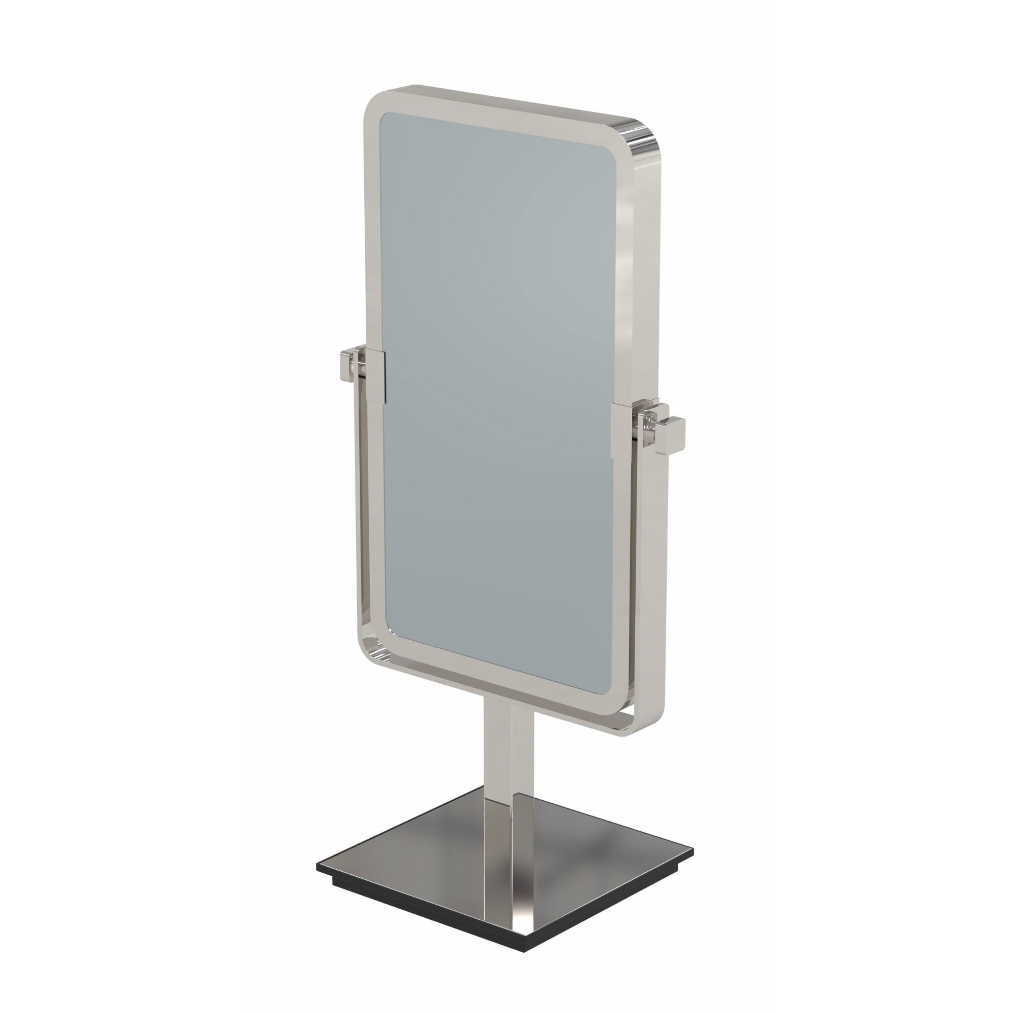 Front. Aptations - Aptations Rectangular Standing Mirror (10" x 6") - 1X & 3X Magnification - Polished Nickel.