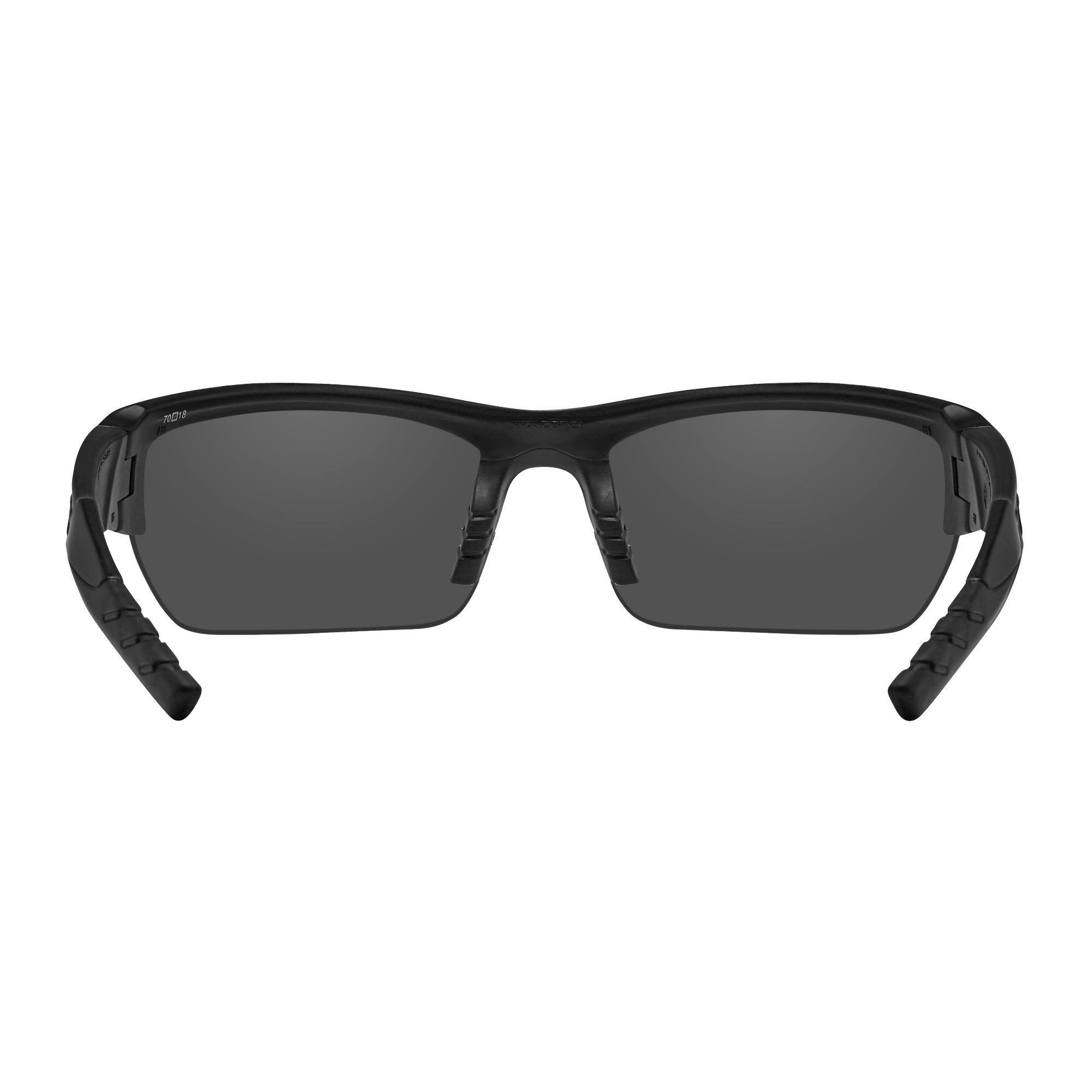Front. Wiley X - Wiley X Changeable WX Valor Sunglasses (Smoke Gray, Clear Lens and Matte Black) - Gray.