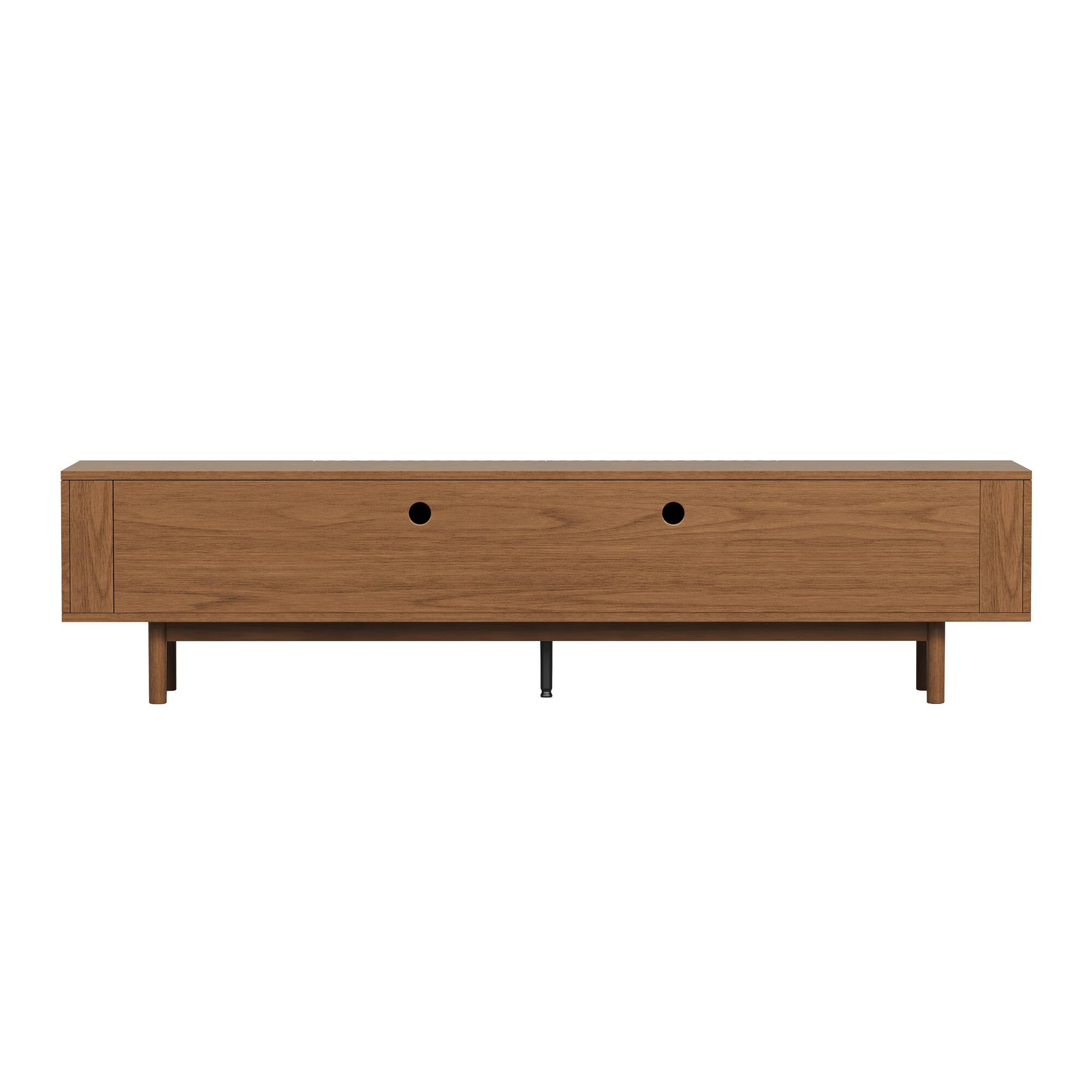 Alt View 7. luck idea - 86.61" TV Stand and Media Console, Modern Entertainment Center with Ample Storage - Walnut Color.