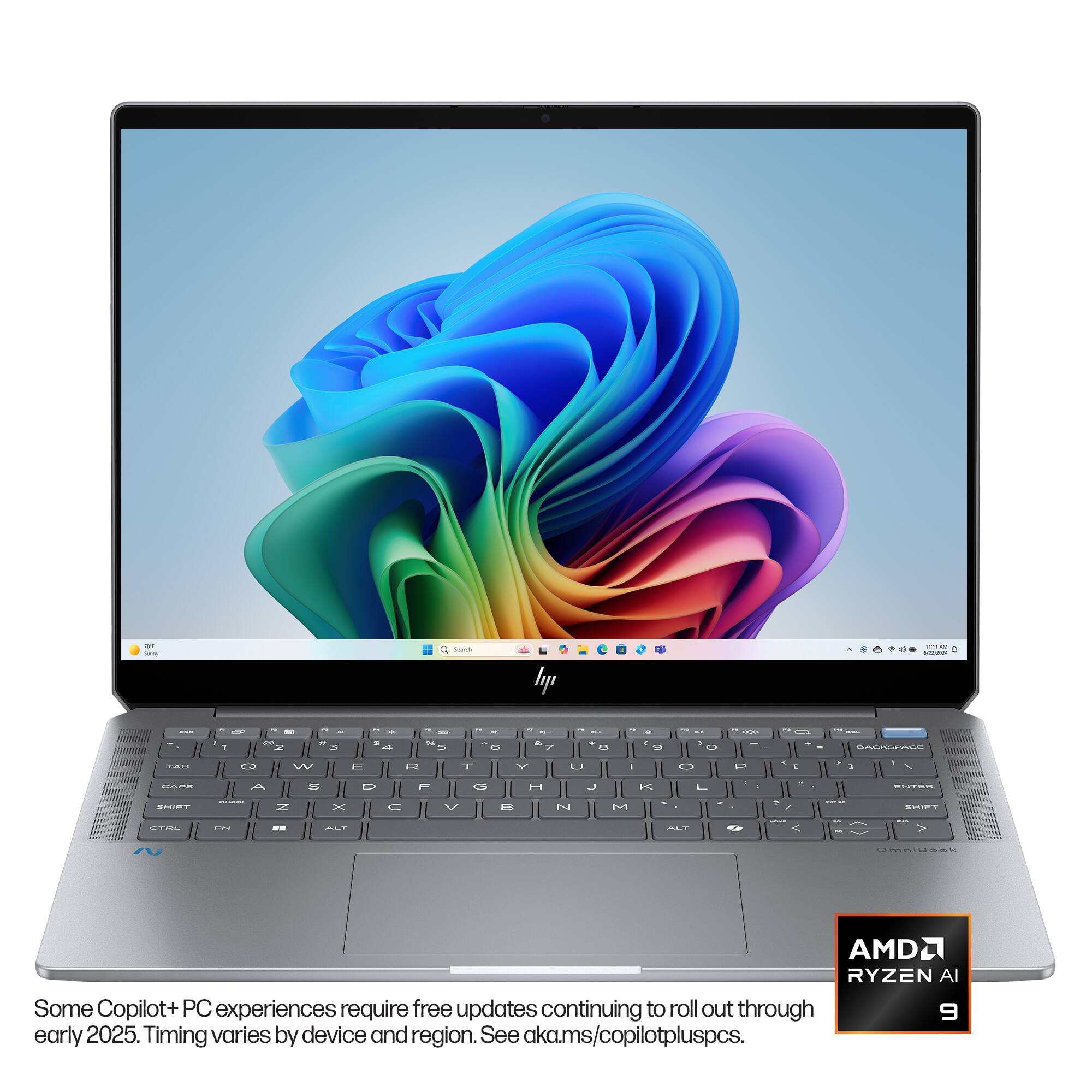 Some Copilot+ PC experiences require free updates continuing to roll out through early 2025. Timing varies by device and region. See aka.ms/copilotpluspcs.