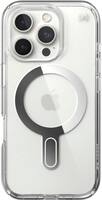 Speck - Presidio Perfect Clear ClickLock Case with MagSafe for Apple iPhone 16 Pro - Clear/Chrome - Front_Zoom