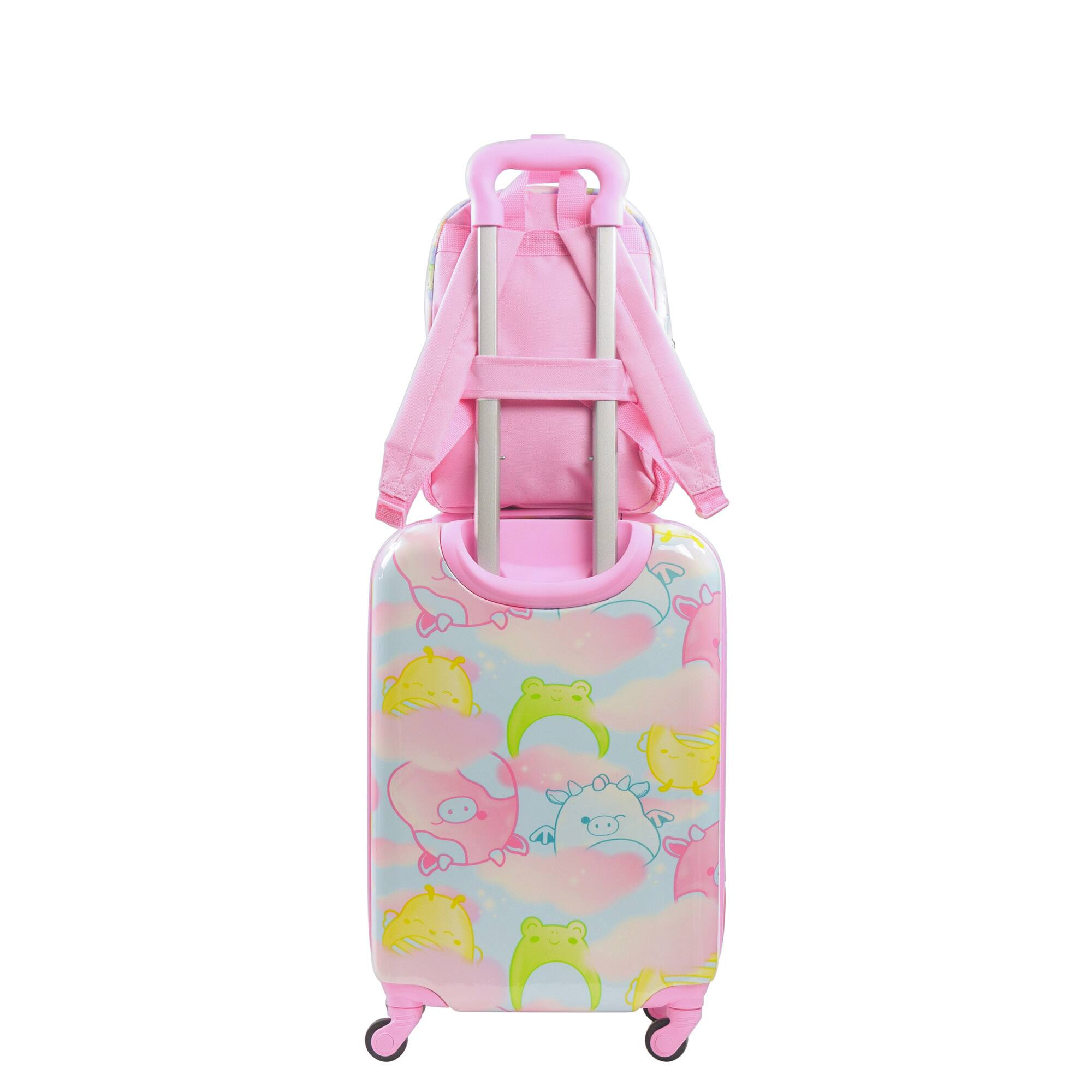 Back. Ful - Squishmallows Clouds 2-Piece Set – 21" Suitcase and 13" Backpack - MulTI.