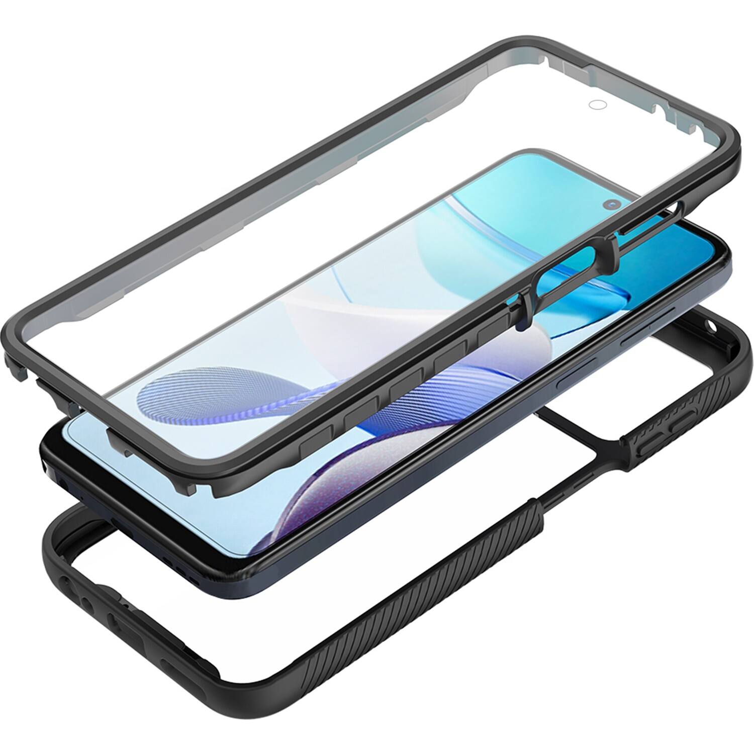 Alt View 14. SaharaCase - GRIP Series Case for Motorola G 5G (2023) - Black/Clear.