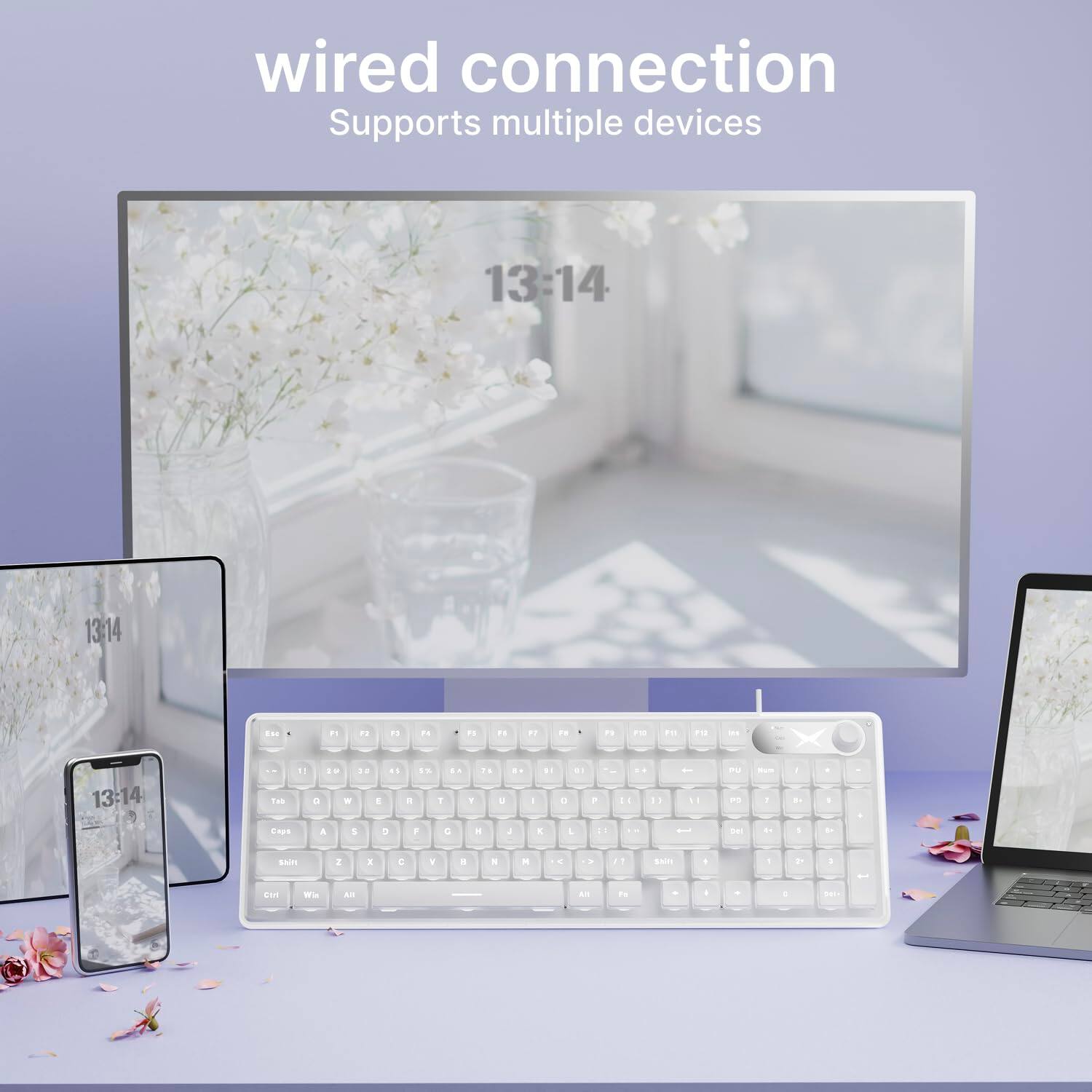 wired connection  
Supports multiple devices