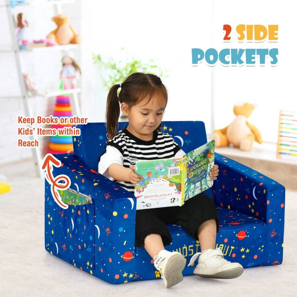 2 SIDE POCKETS  
Keep Books or other Kids' Items within Reach